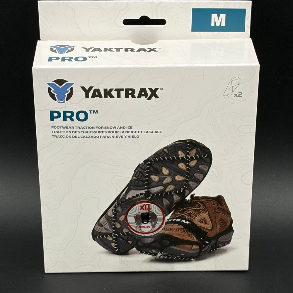 Yaktrax Pro Traction Cleats for Snow and Ice Black Size Medium 08611